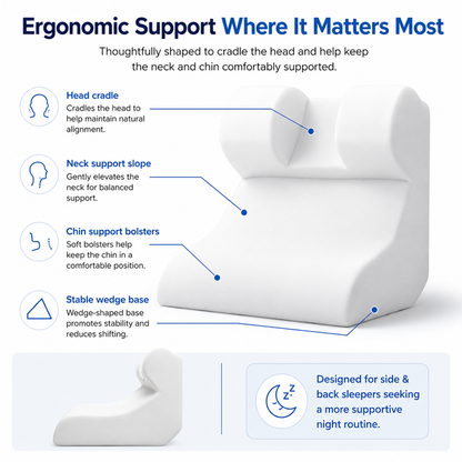 SnoreGuard™ Sleep Support Pillow for Snoring Relief